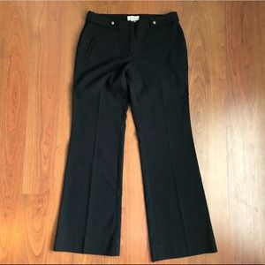 Loft Petite Gold Button Front Dress Pants Black